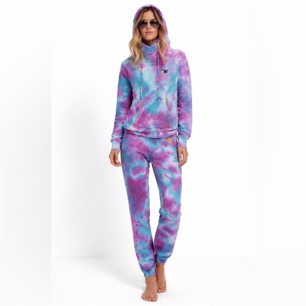 Aviator Nation Multicolor Tie-Dye Ninja Hoodie Set